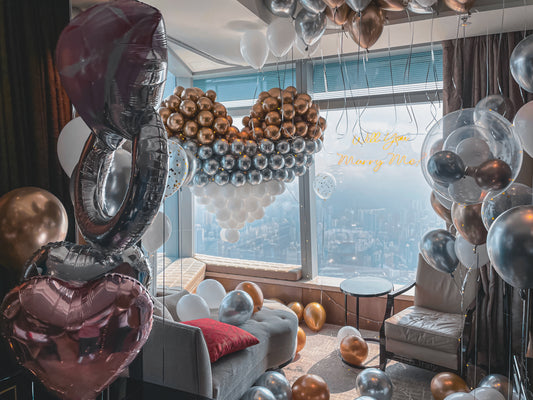 立體心形氣球及LED燈牌套裝